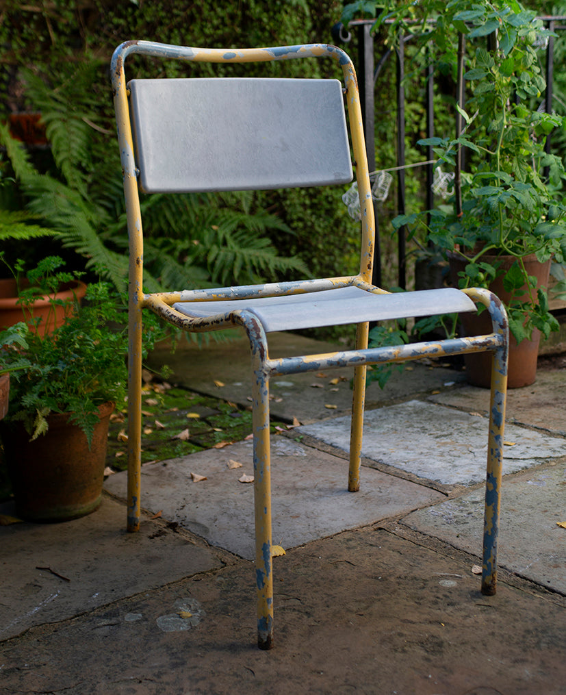 Set of 5 Industrial Stacking Chairs