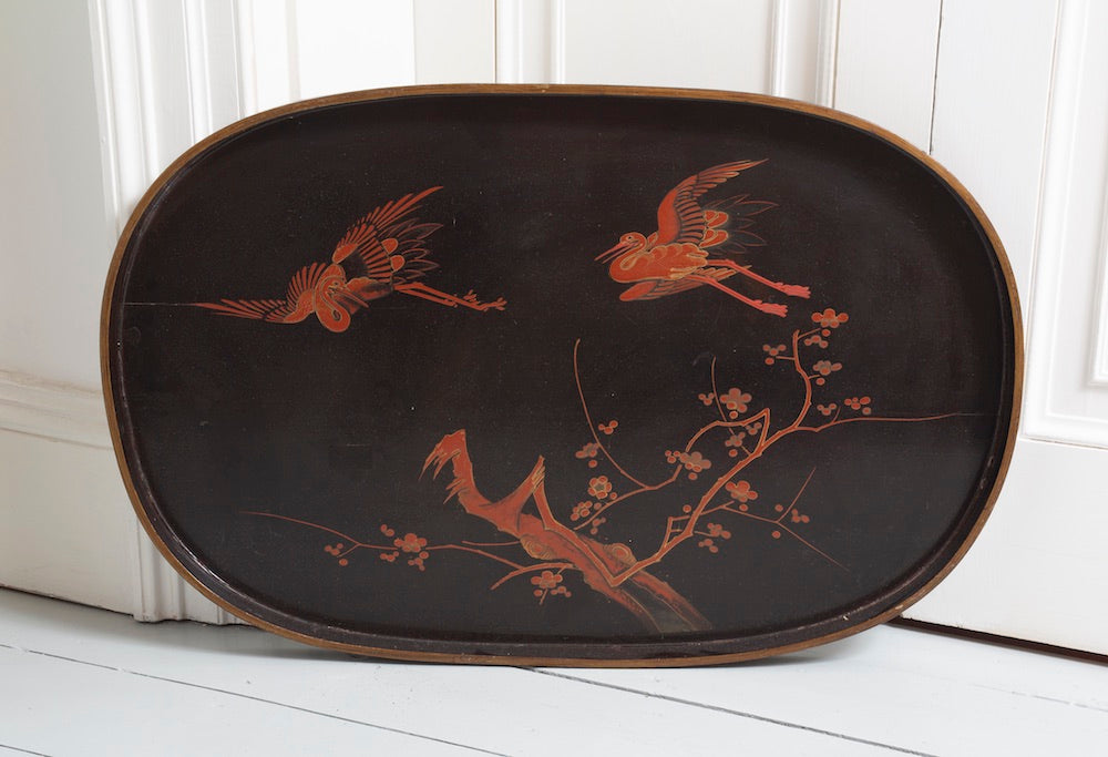 Large Traditional Japanese Lacquer Tray