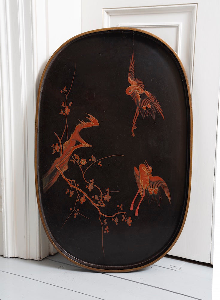 Large Traditional Japanese Lacquer Tray