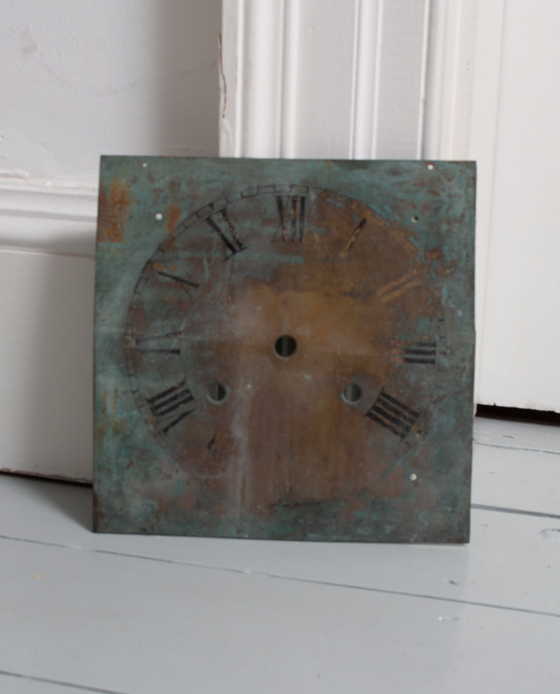 Square Green Clock Face