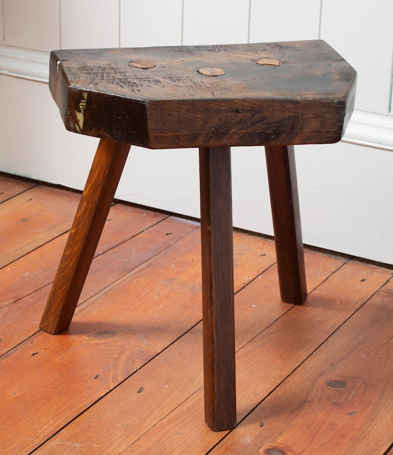 Antique Elm Milking Stools