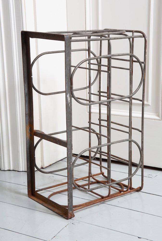 Vintage Metal Milk Crate